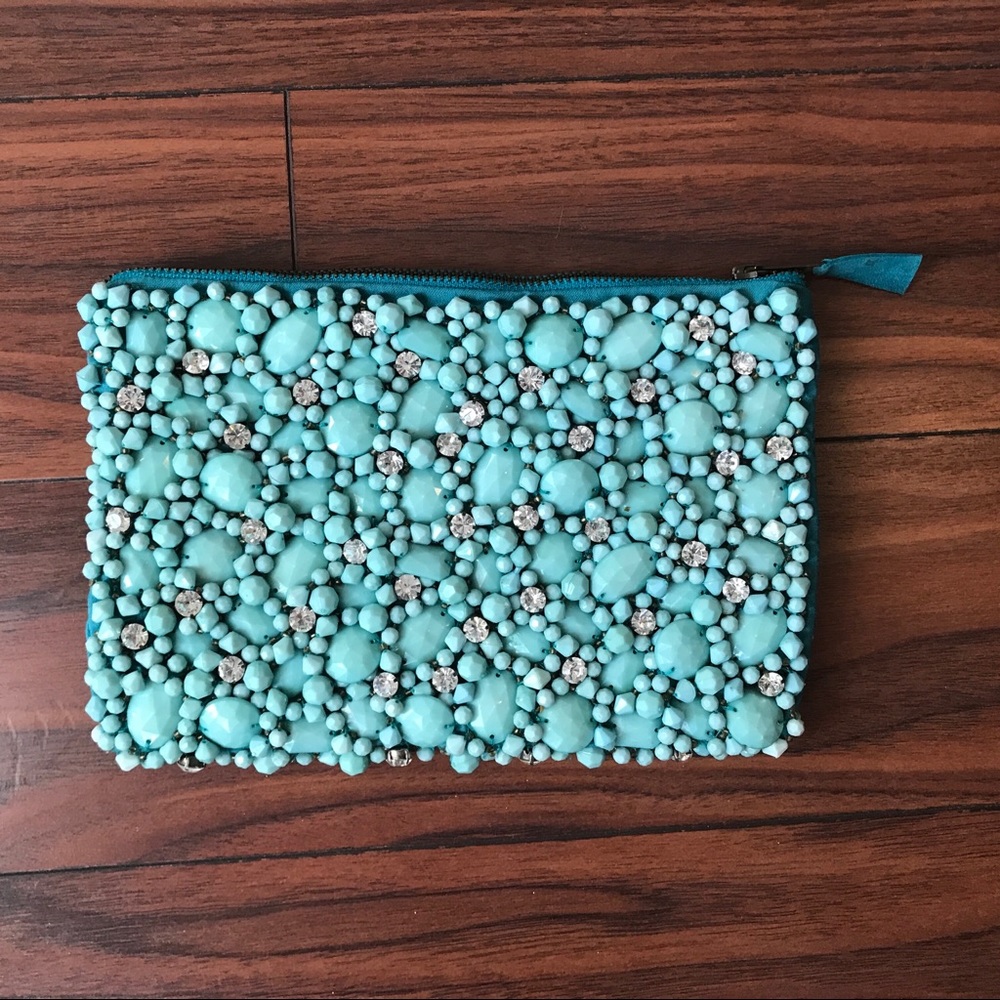 Anthropologie jeweled clutch